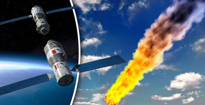 Dünya'ya giren Tiangong-1'in çoğunluğu Büyük Okyanus'ta infilak etti