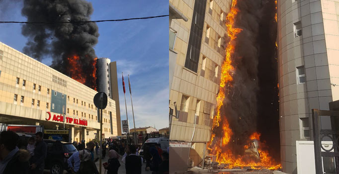 Hastanedeki yangının nedeni bu mu?: Alev alan su ısıtıcısını camdan atınca...
