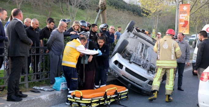 Şişli'de trafik kazası: 3 yaralı