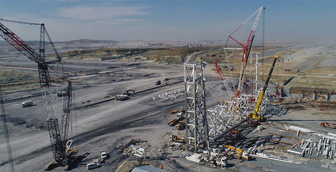 3.havalimanı inşaatında son durum havadan görüntülendi