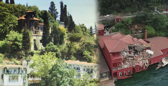 Hekimbaşı Salih Efendi Yalısının arkasından inşaat çıktı