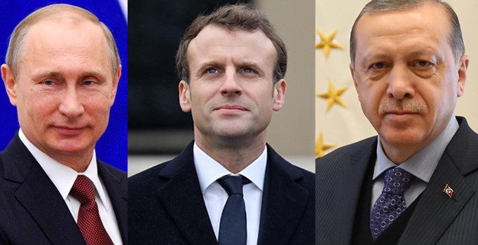 Son dakika! Cumhurbaşkanı Erdoğan, Putin ve Macron'la görüştü