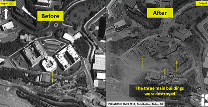 Son dakika! Suriye'de vurulan tesislerin uydu görüntüleri ortaya çıktı
