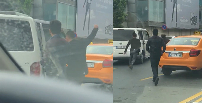 Atatürk Havalimanı’nda UBER sürücüsüne saldırı kamerada