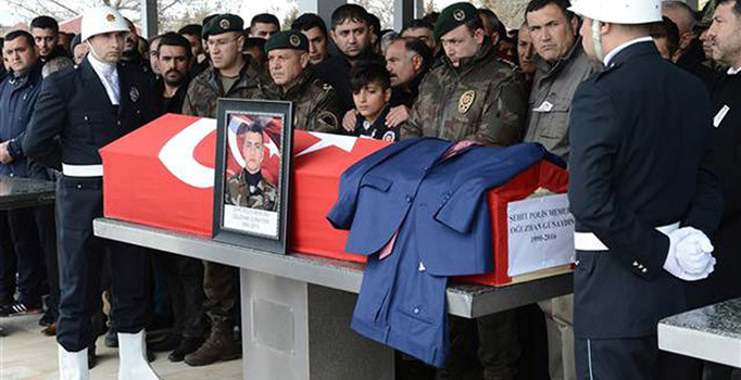 Şehit Özel Harekat Polisi Oğuz Günaydın, Malatya'da son yolculuğuna uğurlandı
