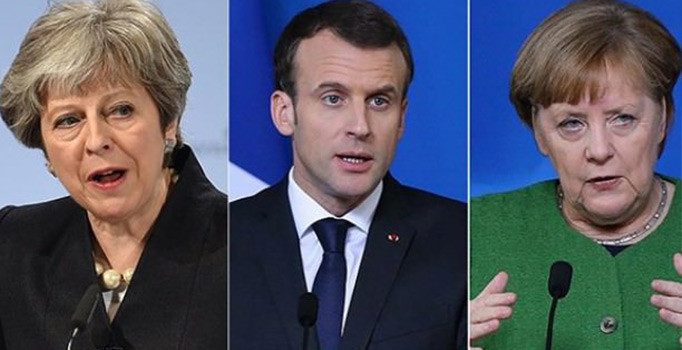 May, Macron ve Merkel İran'ı görüştü