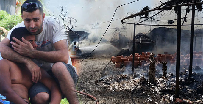 İş yeri gözleri önünde küle döndü