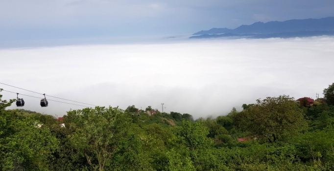 Ordu'da kartpostallık sis manzarası büyülüyor