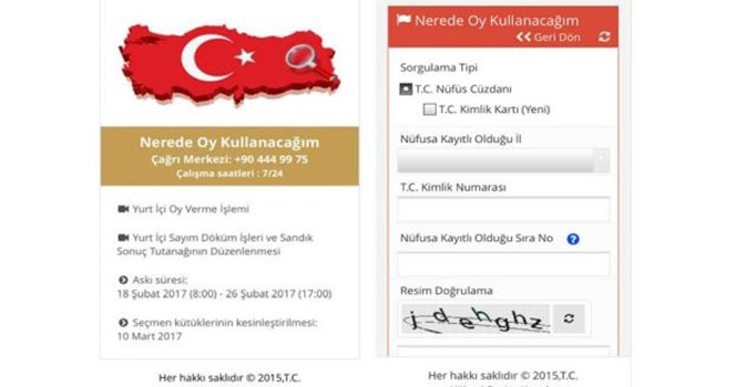 Seçmen sorgulama mobil uygulaması devreye girdi
