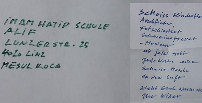 Avusturya'da camiye bombalı saldırı tehdidi