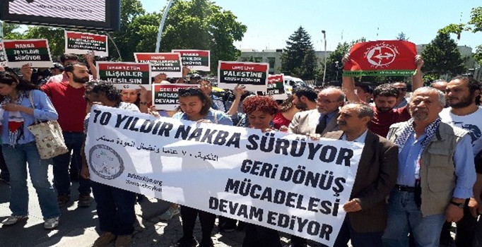 İsrail’in Ankara Büyükelçiliği önünde eylem