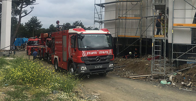 İTÜ'deki cami inşaatında yangın