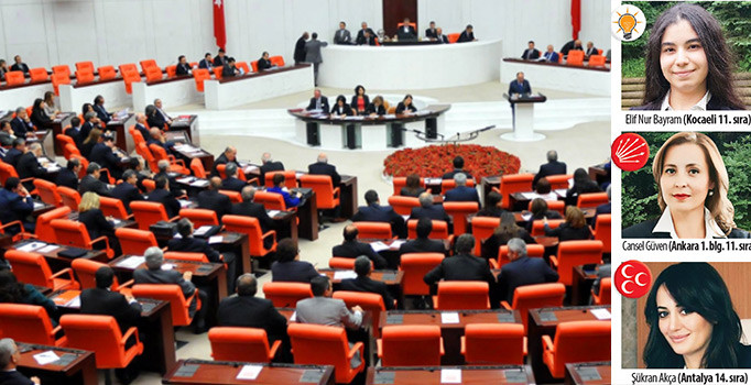 Kadınlar vitrine erkekler Meclis'e
