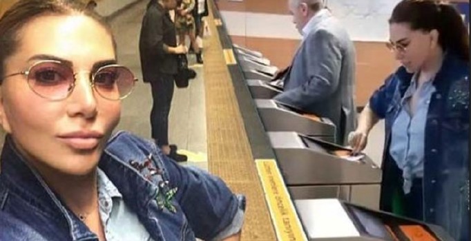 Ebru Yaşar metroda