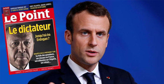 Skandal Erdoğan kapağına Macron'dan destek