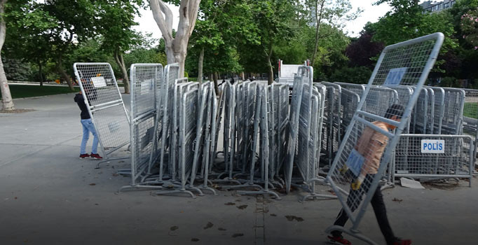 Taksim'de Gezi Parkı önlemi