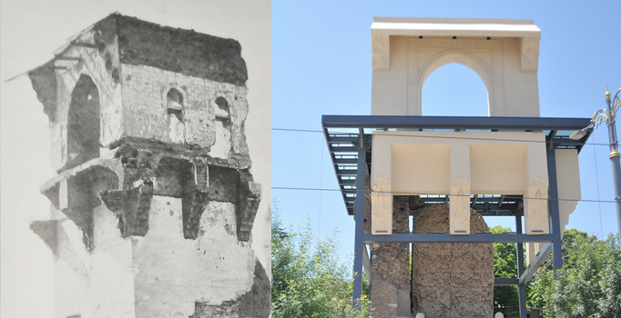 Konya'da Selçuklu köşküne yapılan restorasyon tartışmaya neden oldu