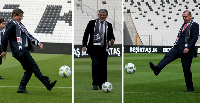 Beşiktaş'ın yeni stadı Vodafone Arena açıldı Erdoğan, Gül ve Davutoğlu top oynadı