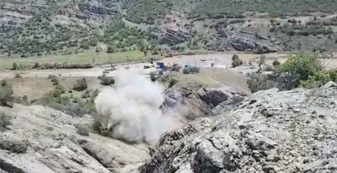 Tunceli'de teröristlerin yerleştirdiği 200 kilo patlayıcı imha edildi