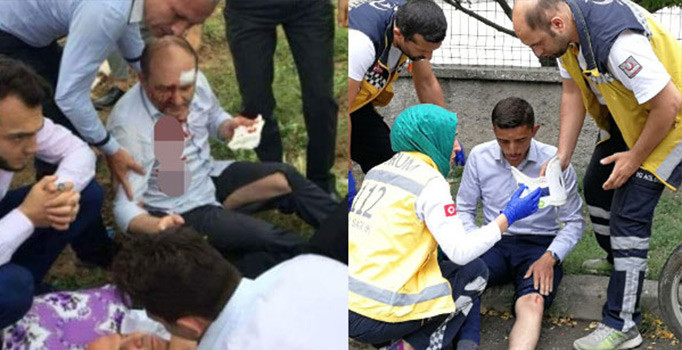 Samsun'da bıçaklı dehşet! Önüne gelene saldırdı