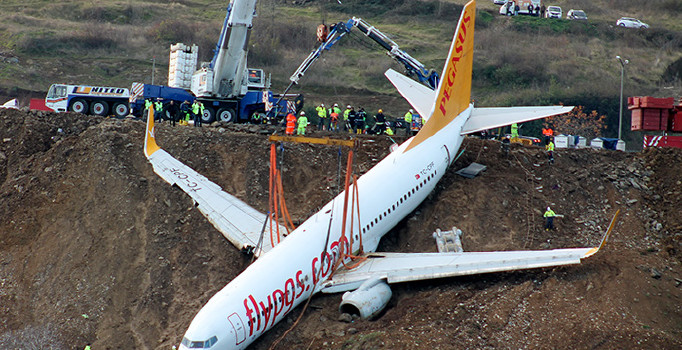 Trabzon'da pistten çıkan uçak hakkında yeni gelişme