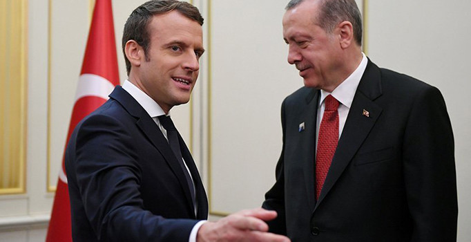 Cumhurbaşkanı Erdoğan, Macron'la görüştü