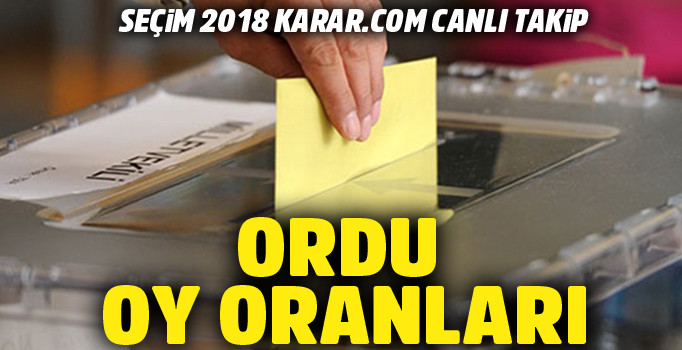 Ordu Cumhurbaşkanlığı seçim sonuçları 2018 Genel Seçim sonuçları - Ordu