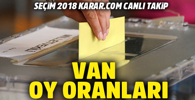 Van Cumhurbaşkanlığı seçim sonucu ve partilerin oy oranları son durum