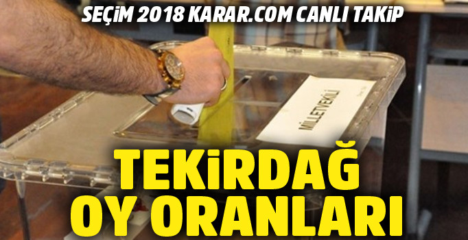 24 Haziran sonuçları | Tekirdağ Cumhurbaşkanlığı seçimi oy oranı