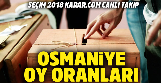 Cumhurbaşkanlığı seçimi oy oranı Osmaniye 24 Haziran sonuçları