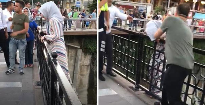 Adana'da intihar etmek isteyen kadını vatandaş kurtardı