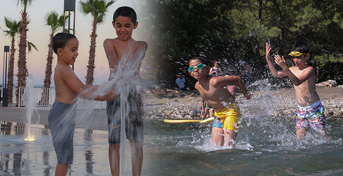 Termometreler 38 dereceyi gösterdi, plajlar doldu taştı