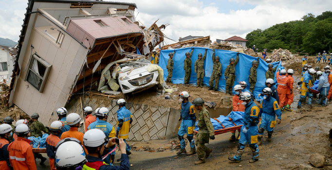 Son 36 yılın en büyük sel felaketi: Japonya'da ölü sayısı 155'e yükseldi
