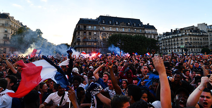 Fransa'da final sevinci