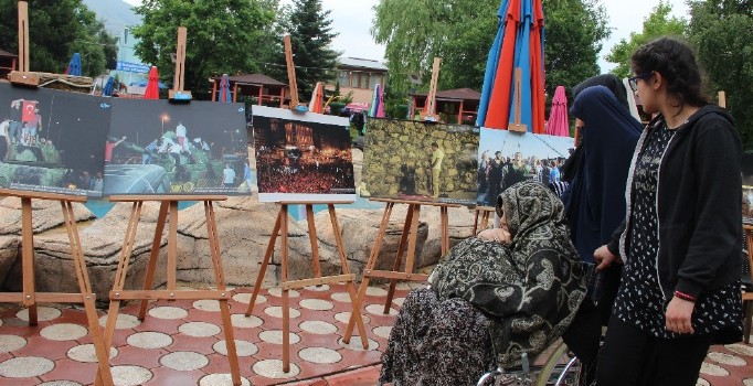 İhlas Haber Ajansı 15 Temmuz Fotoğraf Sergisi Palandöken’de açıldı
