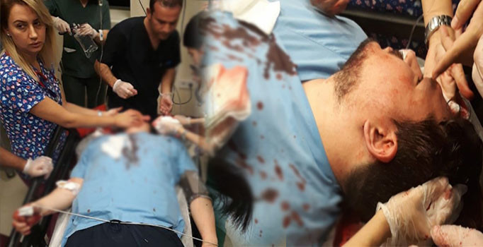 Çocuğun ateşi düşmeyince doktorun başında parke taşı parçaladı