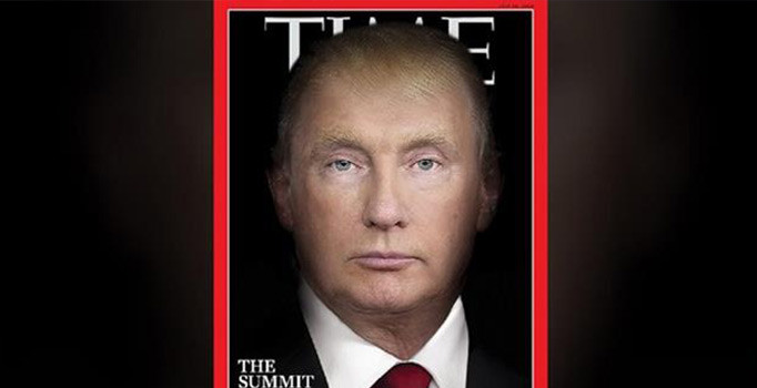 TİME'dan dikkat çeken kapak: Trump Putin'e dönüşürse