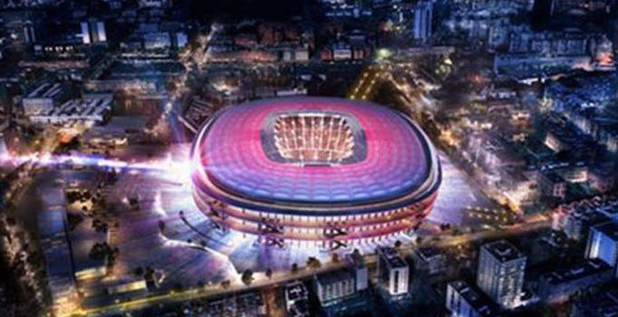 Barcelona yeni Nou Camp'ı görücüye çıkardı