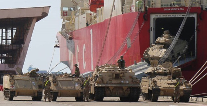 ABD tank ve zırhlı araçları tatbikat için Gürcistan'da