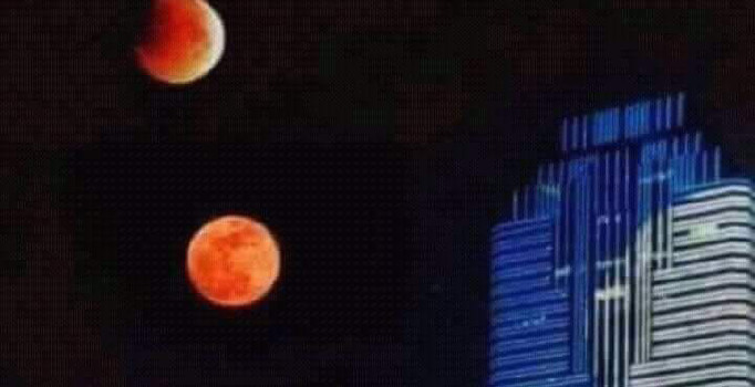 Kanlı Ay Tutulması'nda en komik kare