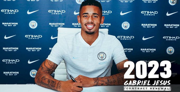 Manchester City, Gabriel Jesus ile sözleşme yeniledi