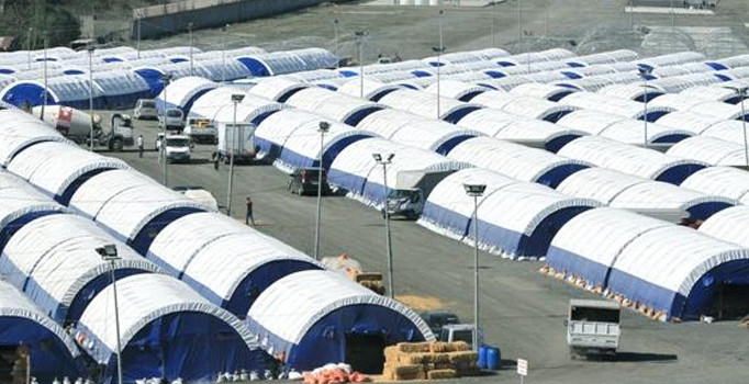 Sultangazi’deki 60 bin metrekarelik kurban satış ve kesim yeri havadan görüntülendi