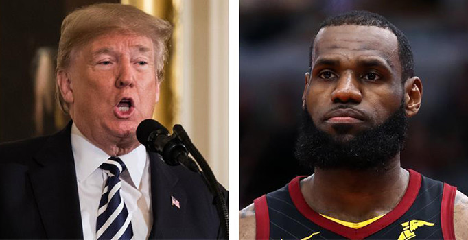 Trump'tan LeBron James'e "aptal" göndermesi