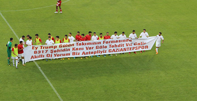 Sivasspor - Gaziantepspor maçında Trump'a tepki