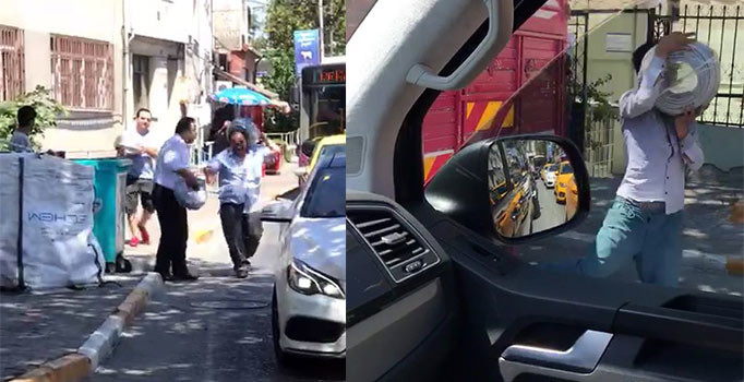 Seyir halindeki kamyonette yaşanan hırsızlık kamerada