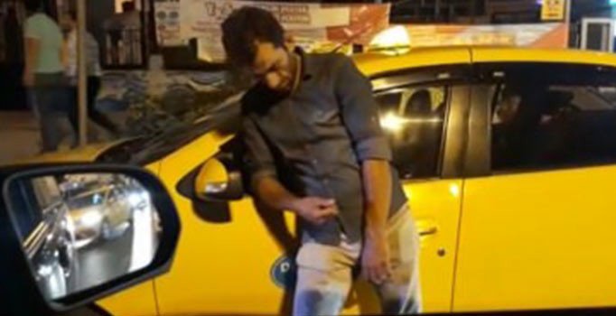 Beyoğlu’nda uyuşturucu madde kullanan taksici aracının başında sızdı