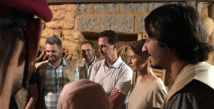 Beşar Esad, Şam’da bir tüneli inceledi