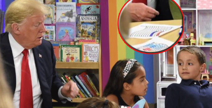 Trump ABD Bayrağını yanlış boyadı