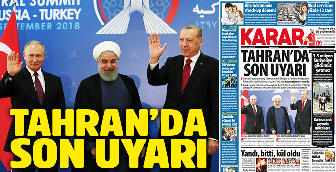 İdlib için son uyarı Tahran'da