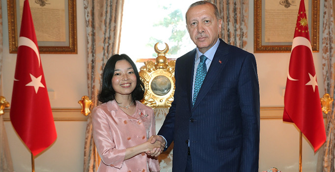 Erdoğan, Japonya Prensesi Mikasa ile görüştü